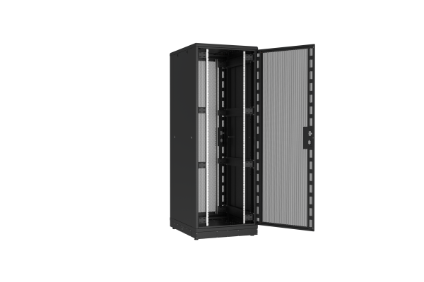 Напольный шкаф NIKOMAX серии TFR-R2 19", 47U, перфорированные двери, металлические стенки, Ш800хВ2232хГ1000мм, в разобранном виде, черный