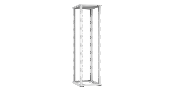 Монтажная стойка NIKOMAX двухрамная с разборной рамой 19", 47U, Ш600xВ2217xГ800мм, с крышей, в разобранном виде, серый