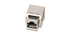 Модуль-вставка NETLAN типа Keystone, Кат.6 (Класс E), 250МГц, RJ45/8P8C, 110/KRONE, T568A/B, экранированный, металлик, уп-ка 10шт.