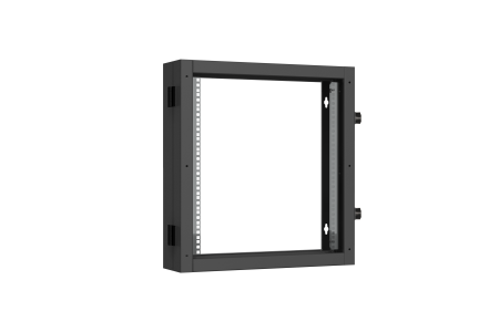 Пристенная поворотная секция NIKOMAX 19", 12U, Ш600хВ636хГ156мм, 1 пары L-образных монтажных направляющих, черный RAL 9005.