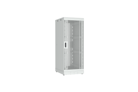 Напольный шкаф NIKOMAX серии TFR-R2 19", 42U, перфорированные двери, металлические стенки, Ш800хВ2010хГ1000мм, в разобранном виде, серый