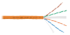 Кабель NIKOMAX U/UTP 4 пары, Кат.6 (Класс E), тест по ISO/IEC, 250МГц, одножильный, BC (чистая медь), 23AWG (0,55мм), полимерный материал нг(А)-HF, внутренний, зеленый, 211м - гарантия: 5 лет / 15 лет системная
