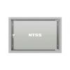 Шкаф настенный телекоммуникационный NTSS LIME 6U 550х450х370мм, 2 профиля 19, дверь стеклянная, боковые стенки несъемные, разобранный, серый RAL 7035