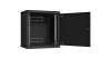 Настенный разборный шкаф NIKOMAX 19", 12U, металлическая дверь, Ш600хВ636хГ450мм, 2 пары монтажных направляющих, черный