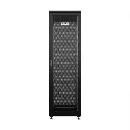 Шкаф напольный универсальный серверный NTSS R 42U 600х600мм, 4 профиля 19, двери перфорированная и перфорированная, боковые стенки съемные, регулируем