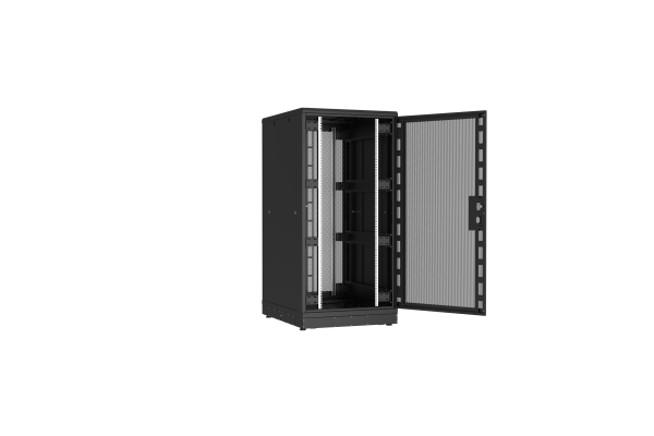 Напольный шкаф NIKOMAX серии TFR-R2 19", 33U, перфорированные двери, металлические стенки, Ш800хВ1702хГ1000мм, в разобранном виде, черный