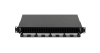 Оптический кросс NIKOMAX 19" Premium Line, 1U, до 48 SC (24 Duplex SC адаптера) порта или 96 LC (24 Quadro LC адаптера) портов, выдвижной, со съёмной полкой, черный