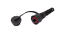 Индустриальный коннектор NIKOMAX RJ45/8P8C, Кат.6 (Класс E), 250МГц, покрытие 50мкд, неэкранированный, IP67, для одножильной витой пары,  с защитной крышкой, черный