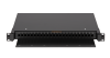 Оптический кросс NIKOMAX 19" Premium Line, 1U, до 24 SC портов или 48 LC портов, выдвижной, со съёмной полкой, черный, в комплекте: сплайс-кассета и КДЗС