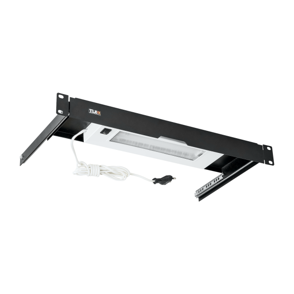 Блок освещения NIKOMAX, 19", 1U, выдвижной, Г247мм, черный