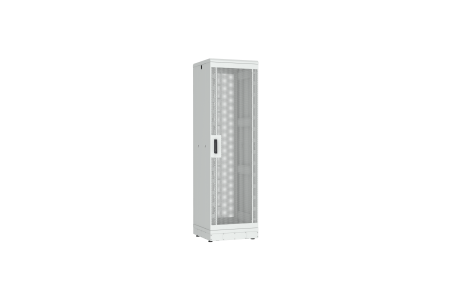 Напольный шкаф NIKOMAX серии TFR-R2 19", 42U, двери перфорированные, одностворчатая и двустворчатая, металлические стенки, Ш600хВ2010хГ600мм, в разобранном виде, серый