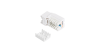 Модуль-вставка NIKOMAX типа Keystone, Кат.5е (Класс D), 100МГц, RJ45/8P8C, FT-TOOL/110/KRONE, T568A/B, неэкранированный, со шторкой, белый - гарантия: 5 лет расширенная / 25 лет системная