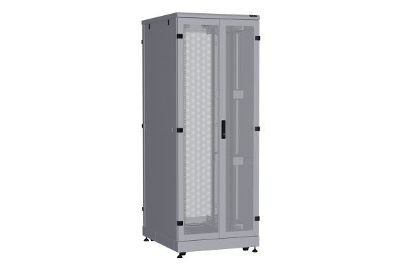 Напольный шкаф NIKOMAX серии TFA-R 19", 42U, двустворчатые перфорированные двери, металлические стенки, Ш800хВ2114хГ1000мм, в разобранном виде, серый