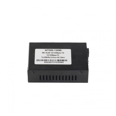 WDM медиаконвертер NTSS с RJ45 портом 10/100Base-T и 10/100Base-FX с разъемом SC, рабочая длина волны (передача/прием) 1550/1310 нм, SM, дальность до