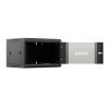 Шкаф настенный телекоммуникационный NTSS W 6U 600х450х370мм, 2 профиля 19, дверь стеклянная, боковые стенки съемные, задняя стенка, разобранный, черны