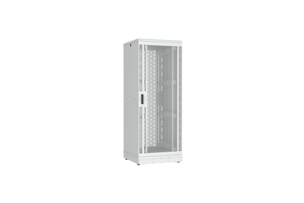 Напольный шкаф NIKOMAX серии TFR-R2 19", 42U, перфорированные двери, металлические стенки, Ш800хВ2010хГ800мм, в разобранном виде, серый