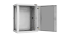 Настенный разборный шкаф NIKOMAX 19", 15U, стеклянная дверь, Ш600хВ770хГ450мм, 2 пары монтажных направляющих, серый