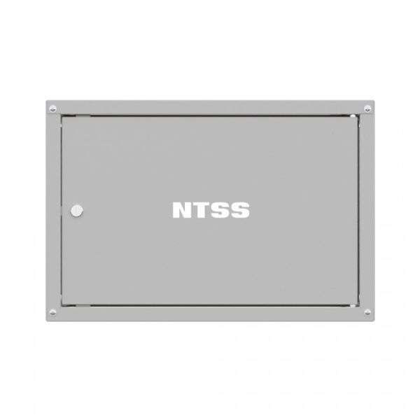 Шкаф настенный телекоммуникационный NTSS LIME 6U 550х450х370мм, 2 профиля 19, дверь сплошная металл, боковые стенки несъемные, разобранный, серый RAL