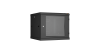 Настенный разборный шкаф NIKOMAX 19", 9U, стеклянная дверь, Ш600хВ503хГ600мм, 2 пары монтажных направляющих, черный