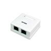 Компьютерная розетка NTSS PREMIUM настенная 2 порта RJ-45 UTP CAT5e
