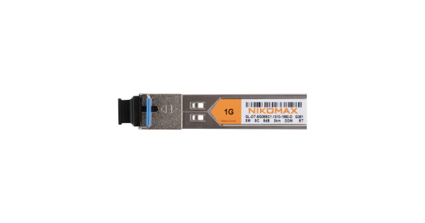 Модуль NIKOMAX SFP, 1.25 Гбит/с, WDM, 1 ОВ, SM, 1xSC, Tx:1310/Rx:1550 нм, DDM, 8 дБ (до 3 км)
