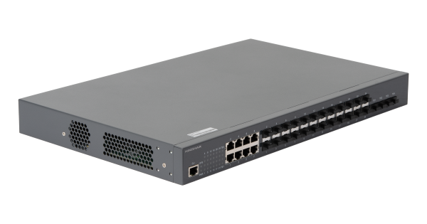 Управляемый коммутатор L3 NIKOMAX, 16 портов 1000Base-X SFP, 8 комбо-портов 100/1000Base-T/SFP, 4 порта 1/10GE SFP+