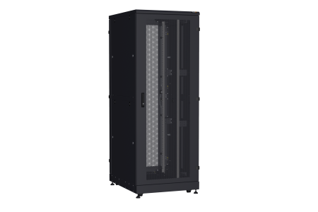 Напольный шкаф NIKOMAX серии TFA-R 19", 42U, перфорированные двери, металлические двухуровневые стенки, Ш800хВ2114хГ1000мм, в разобранном виде, черный
