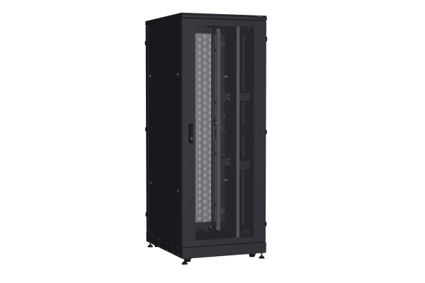 Напольный шкаф NIKOMAX серии TFA-R 19", 42U, перфорированные двери, металлические двухуровневые стенки, Ш800хВ2114хГ1000мм, в разобранном виде, черный