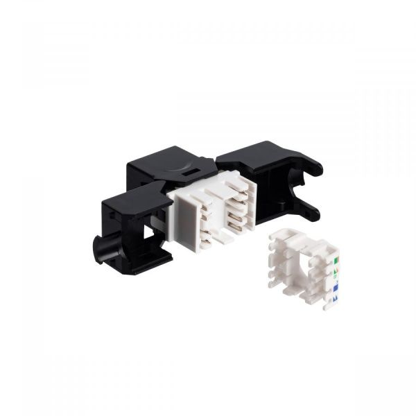 Розеточный модуль NTSS PREMIUM Keystone RJ45 UTP CAT6 180 градусов безинструментальный черный ver2