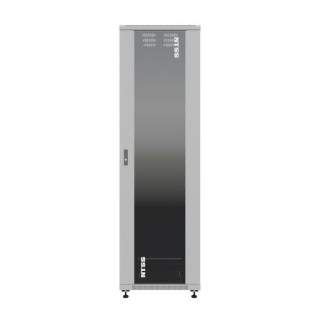 Шкаф напольный универсальный серверный NTSS R 47U 800х1000мм, 4 профиля 19, двери стекло и сплошная металл, боковые стенки съемные, регулируемые опоры
