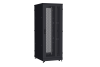 Напольный шкаф NIKOMAX серии TFA-R 19", 42U, двери перфорированные, одностворчатая и двустворчатая, металлические двухуровневые стенки, Ш800хВ2114хГ1000мм, в разобранном виде, черный