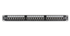 Коммутационная панель NETLAN 19", 1U, 24 порта, Кат.5e (Класс D), 100МГц, RJ45/8P8C, 110/KRONE, T568A/B, экранированная, черная