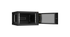 Настенный разборный шкаф NIKOMAX 19", 6U, стеклянная дверь, Ш600хВ370хГ600мм, 2 пары монтажных направляющих, черный