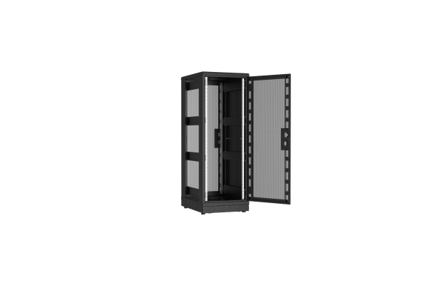 Напольный шкаф NIKOMAX серии TFR-R2 19", 33U, перфорированные двери, металлические стенки, Ш600хВ1702хГ800мм, в разобранном виде, черный