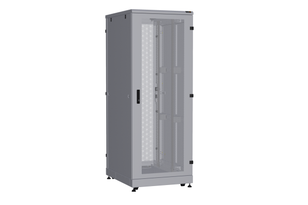 Напольный шкаф NIKOMAX серии TFA-R 19", 42U, перфорированные двери, металлические стенки, Ш800хВ2114хГ1000мм, в разобранном виде, серый
