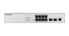 Управляемый L2 PoE коммутатор NIKOMAX 8 Base-T 10/100/1000Mb/s портов, 2 Base-X SFP 1000Mb/s. 1U 19'', 220В, бюджет PoE 130Вт, блок питания 150Вт