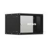 Шкаф настенный телекоммуникационный NTSS LIME 6U 550×350×370 мм, 2 профиля 19, дверь стеклянная, боковые стенки несъемные, разобранный, черный RAL 900