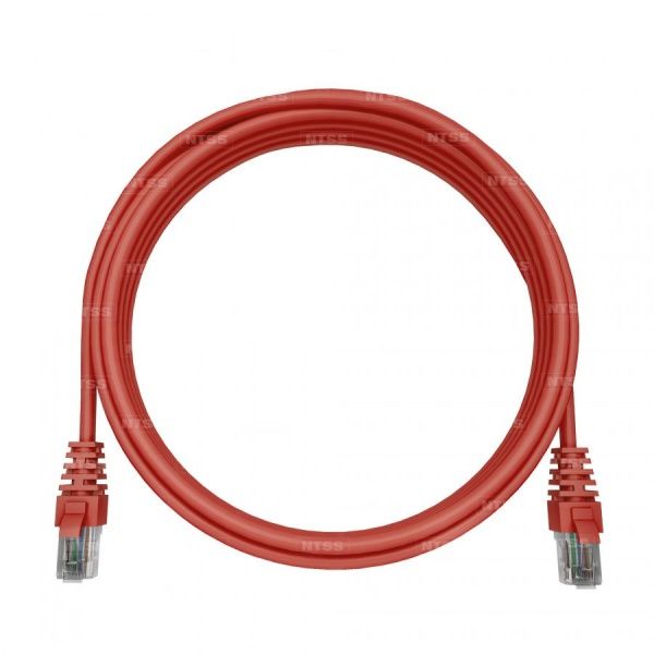 Патч-корд NTSS PREMIUM 2xRJ45/8P8C, T568B UTP CAT5e LSZH 5 метров, красный
