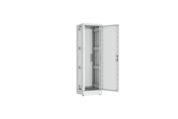 Напольный шкаф NIKOMAX серии TFR-R2 19", 42U, перфорированные двери, металлические стенки, Ш600хВ2010хГ600мм, в разобранном виде, серый