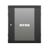 Шкаф настенный телекоммуникационный NTSS W 15U 600х600х770мм, 2 профиля 19, дверь стеклянная, боковые стенки съемные, задняя стенка, разобранный, черн