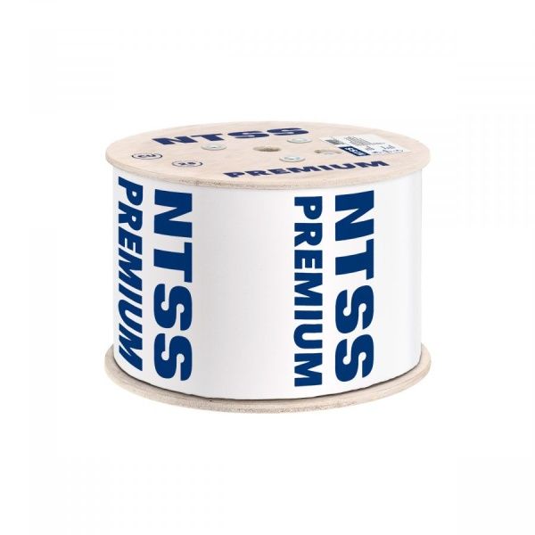 Кабель витая пара NTSS PREMIUM U/UTP 6A 4 пары одножильный 23AWG LSZH внутренний нг(А)-HF 500м серый