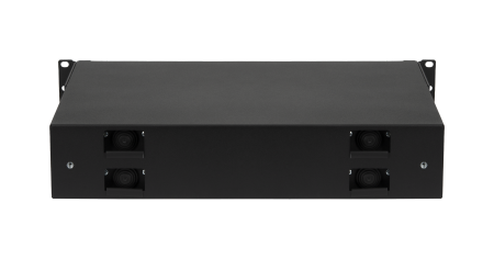 Оптический кросс NIKOMAX 19" Premium Line, 2U, до 96 SC (48 Duplex SC адаптеров) или 192 LC (48 Quadro LC адаптеров) портов, выдвижной, со съёмной полкой, черный