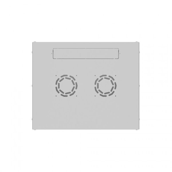 Шкаф настенный телекоммуникационный NTSS LIME 6U 550х350х370мм, 2 профиля 19, дверь стеклянная, боковые стенки несъемные, разобранный, серый RAL 7035