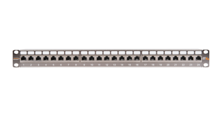 Коммутационная панель NIKOMAX 19", 1U, 24 порта, Кат.6a (Класс Ea), 500МГц, RJ45/8P8C, 110/KRONE, T568B, полный экран, с органайзером, металлик - гарантия: 5 лет расширенная / 25 лет системная