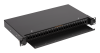 Оптический кросс NIKOMAX 19" Premium Line, 1U, до 24 SC портов или 48 LC портов, выдвижной, со съёмной полкой, черный, в комплекте: сплайс-кассета и КДЗС