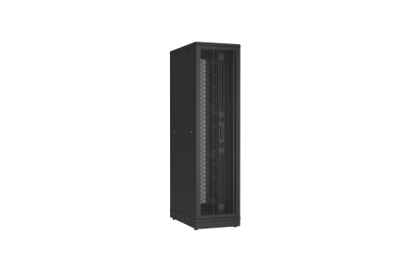 Напольный шкаф NIKOMAX серии TFR-R2 19", 47U, двустворчатые перфорированные двери, металлические стенки, Ш600хВ2232хГ1000мм, в разобранном виде, черный
