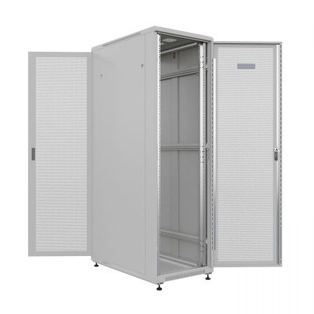 Шкаф напольный универсальный серверный NTSS R 42U 800х1000мм, 4 профиля 19, двери перфорированная и перфорированная, боковые стенки съемные, регулируе