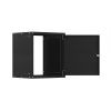 Шкаф настенный телекоммуникационный NTSS LIME 9U 550х600х500мм, 2 профиля 19, дверь сплошная металл, боковые стенки несъемные, разобранный, черный RAL