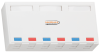 Корпус настенной розетки NIKOMAX, 6 портов, под модули-вставки типа Keystone, со шторками, белый