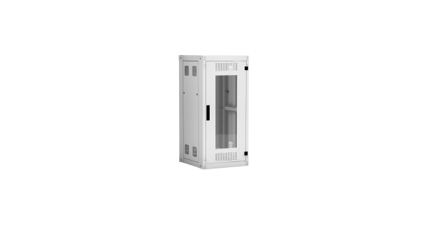 Напольный шкаф NETLAN 19", 24U, стеклянная дверь, цельнометаллические стенки, Ш600хВ1196хГ600мм, в разобранном виде, серый